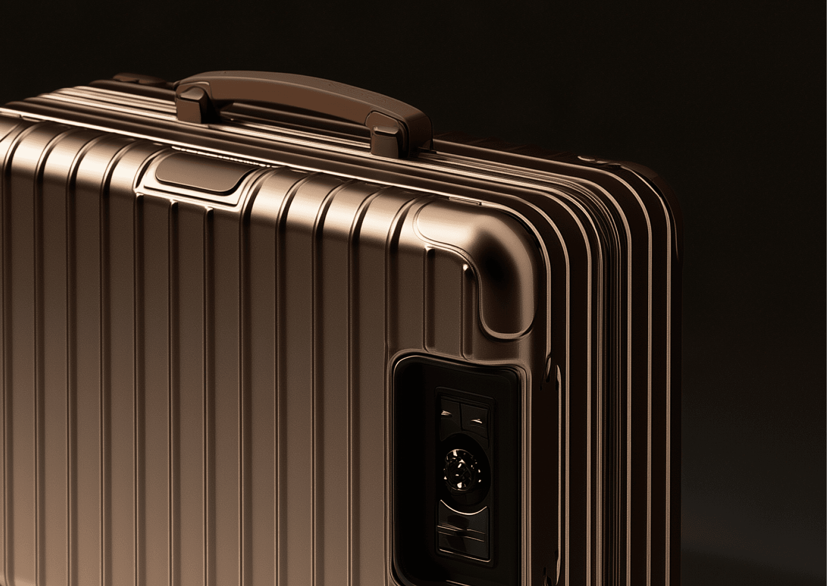 AI-generated luxury luggage campaign visual