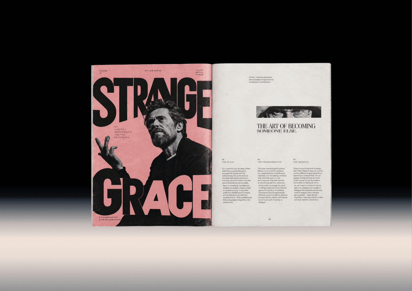 Strange Grace editorial print design